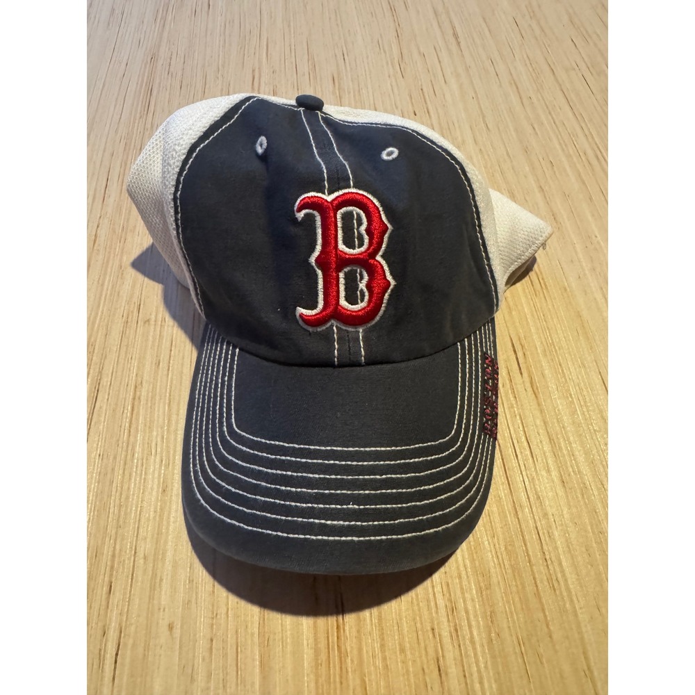 47 Brand Boston Red Sox MLB Baseball Cap Navy White Mesh Stretch Fit L-XL 47